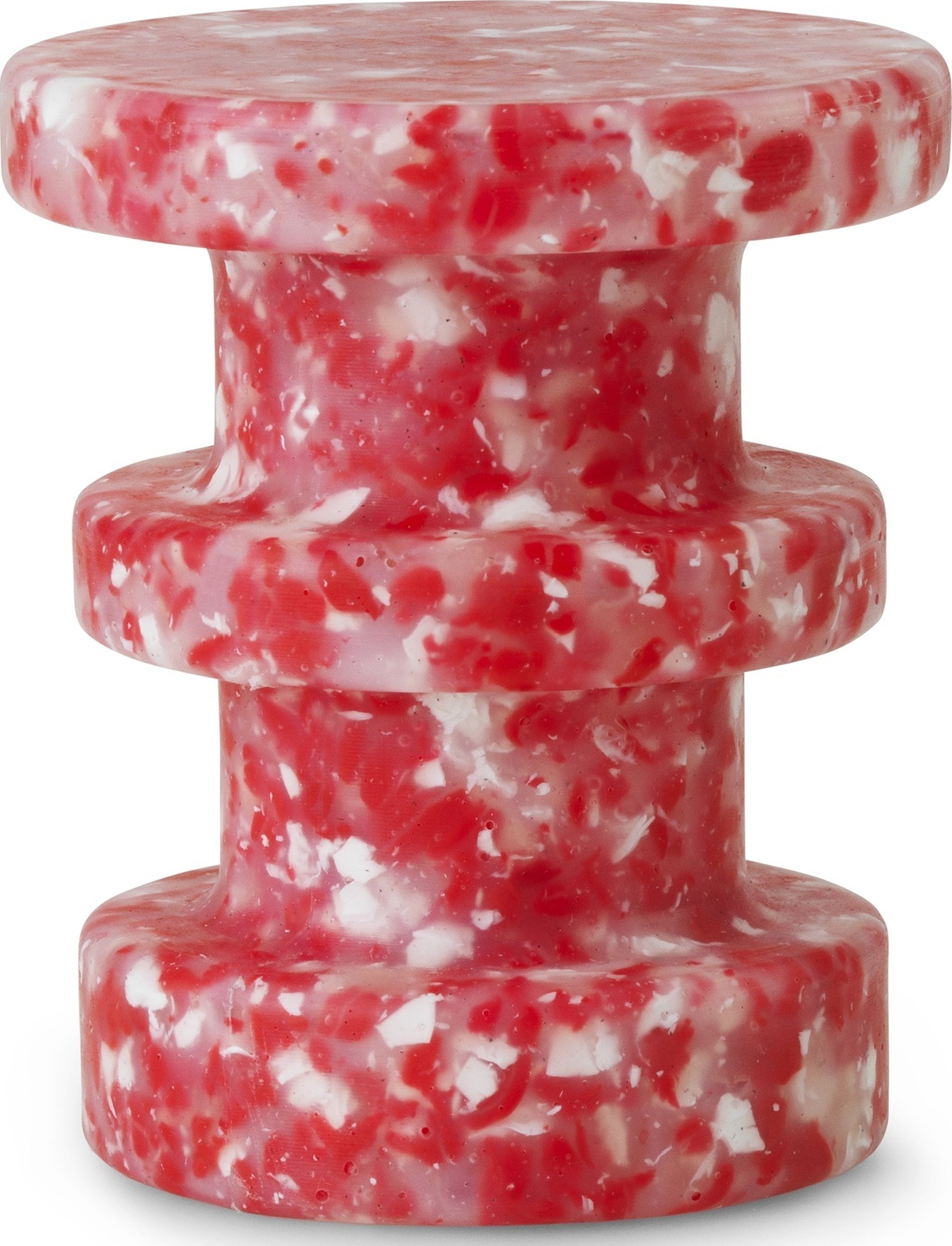 Figurka dekoracyjna Bit Stack Miniature stołek-stolik czerwona