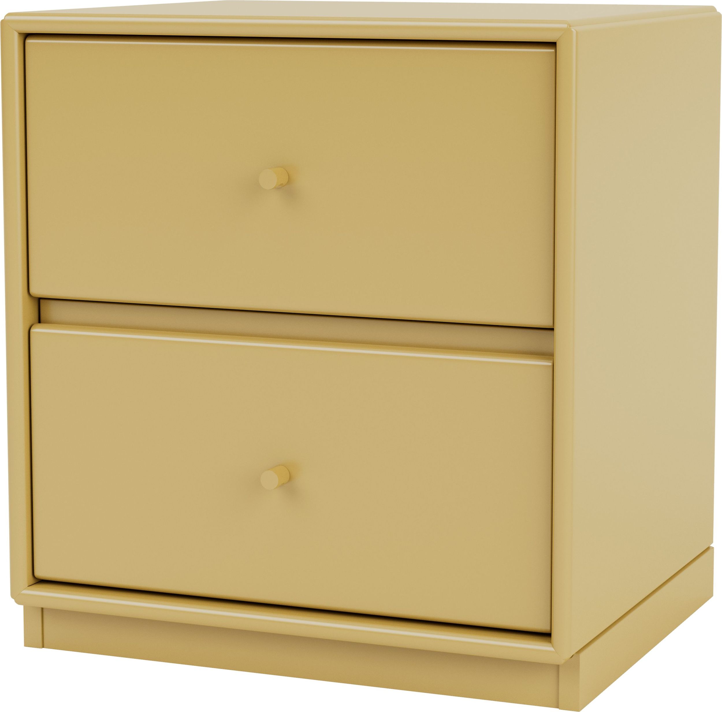 Szafka nocna Drift musztardowa na cokole 3 cm