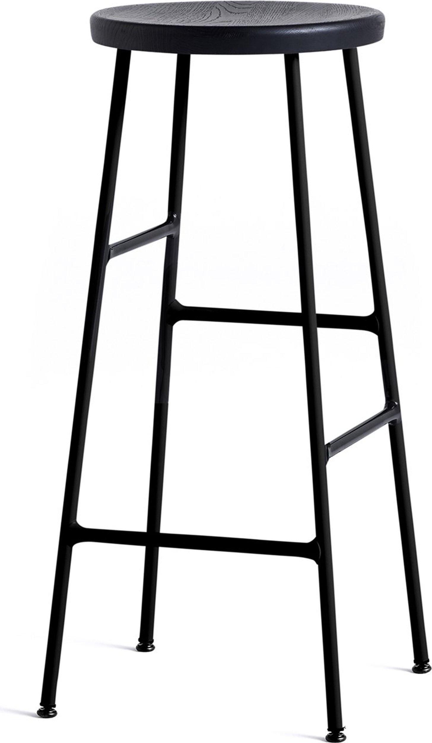 Stołek barowy Cornet 75 cm czarny na czarnych nogach