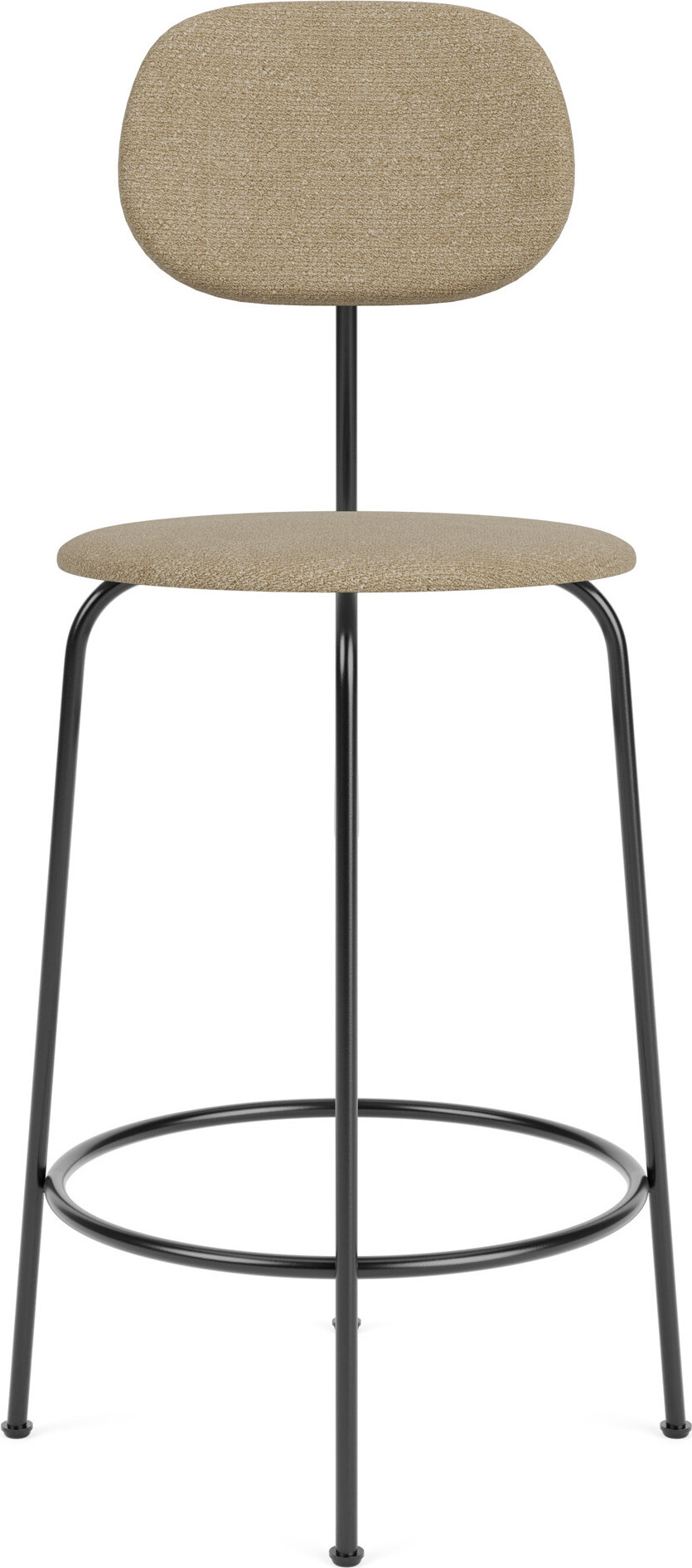 Krzesło barowe Afteroom Plus Bouclé 97 cm beżowe tapicerowane