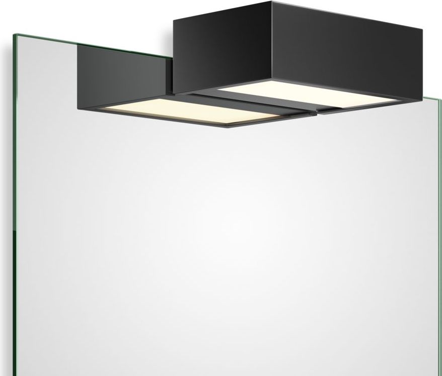 Lampa nad lustro Box Clip On LED 2700K 15 cm czarny mat