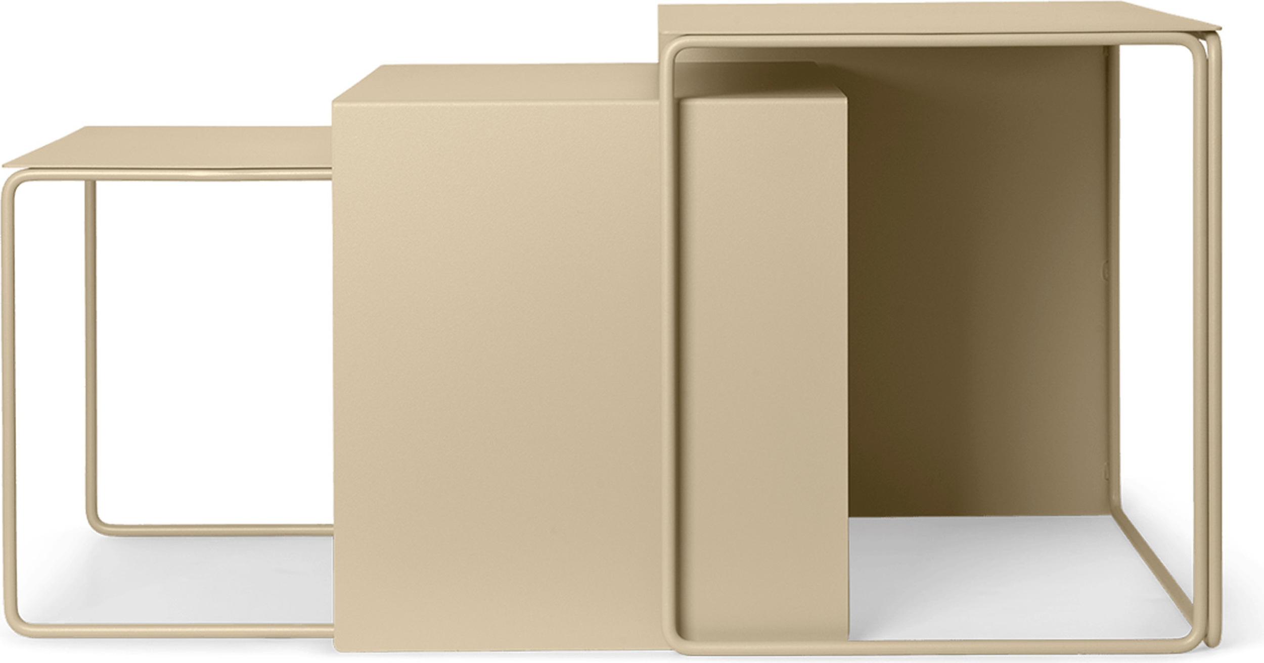 Stoliki kawowe Cluster piaskowe 3 szt.