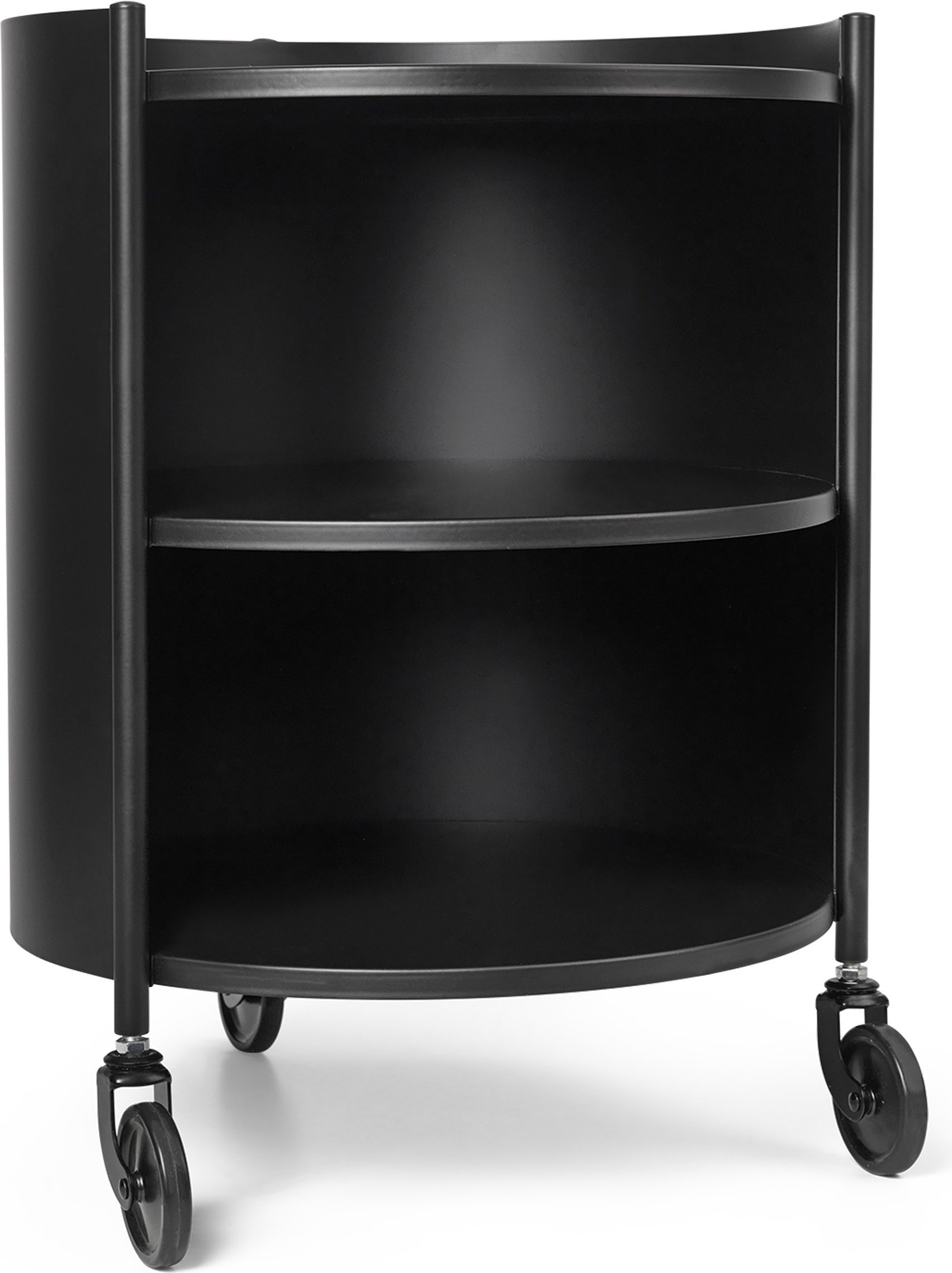 Stolik boczny Eve czarny z 3 półkami