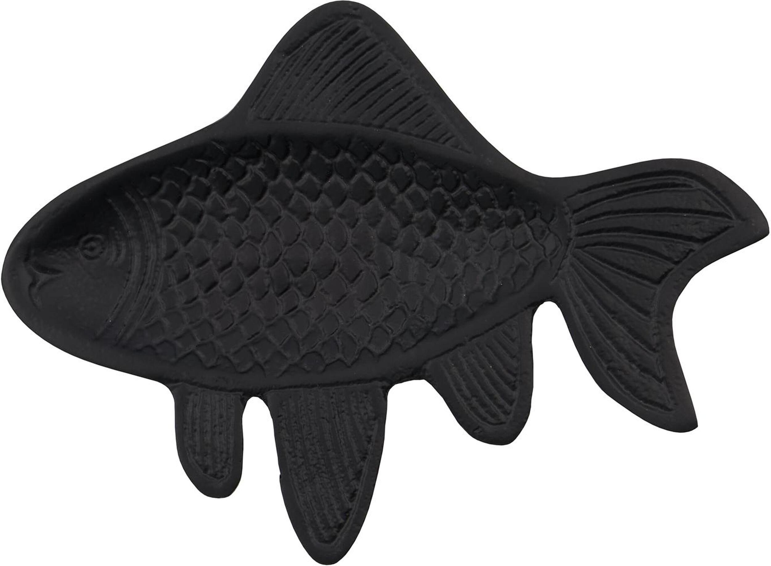Dekoracja ścienna Fish 19,5 cm czarna