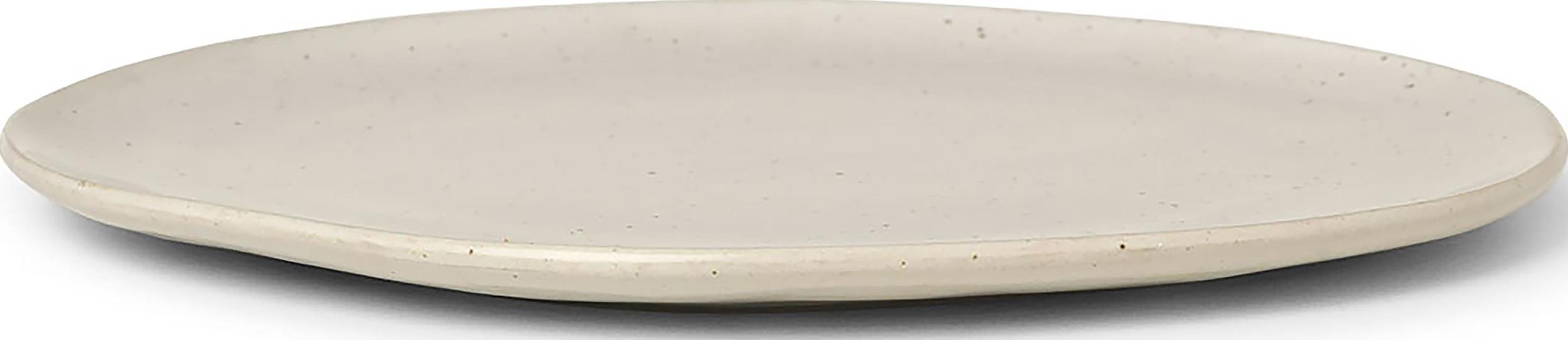 Talerz obiadowy Flow 27 cm kremowy