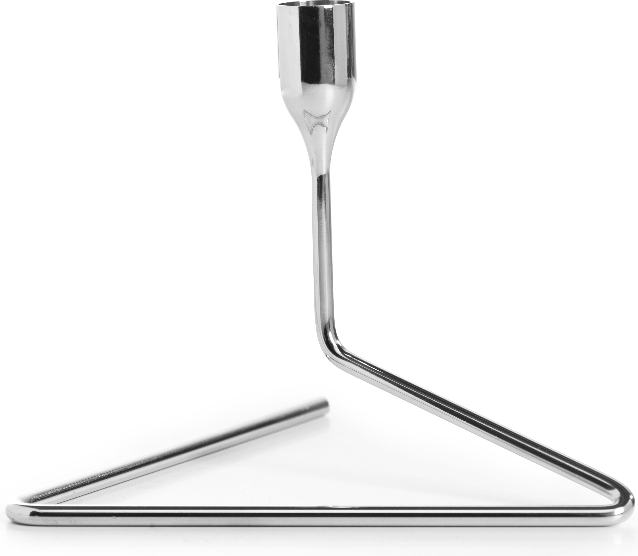 Świecznik na klasyczną świecę Puzzle 14 cm srebrny