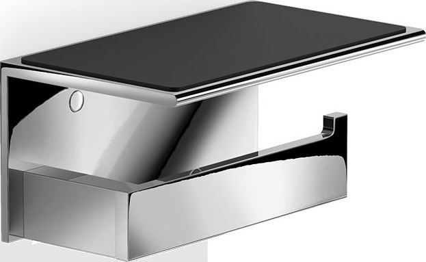 Wieszak na papier toaletowy Contract chrom z półką