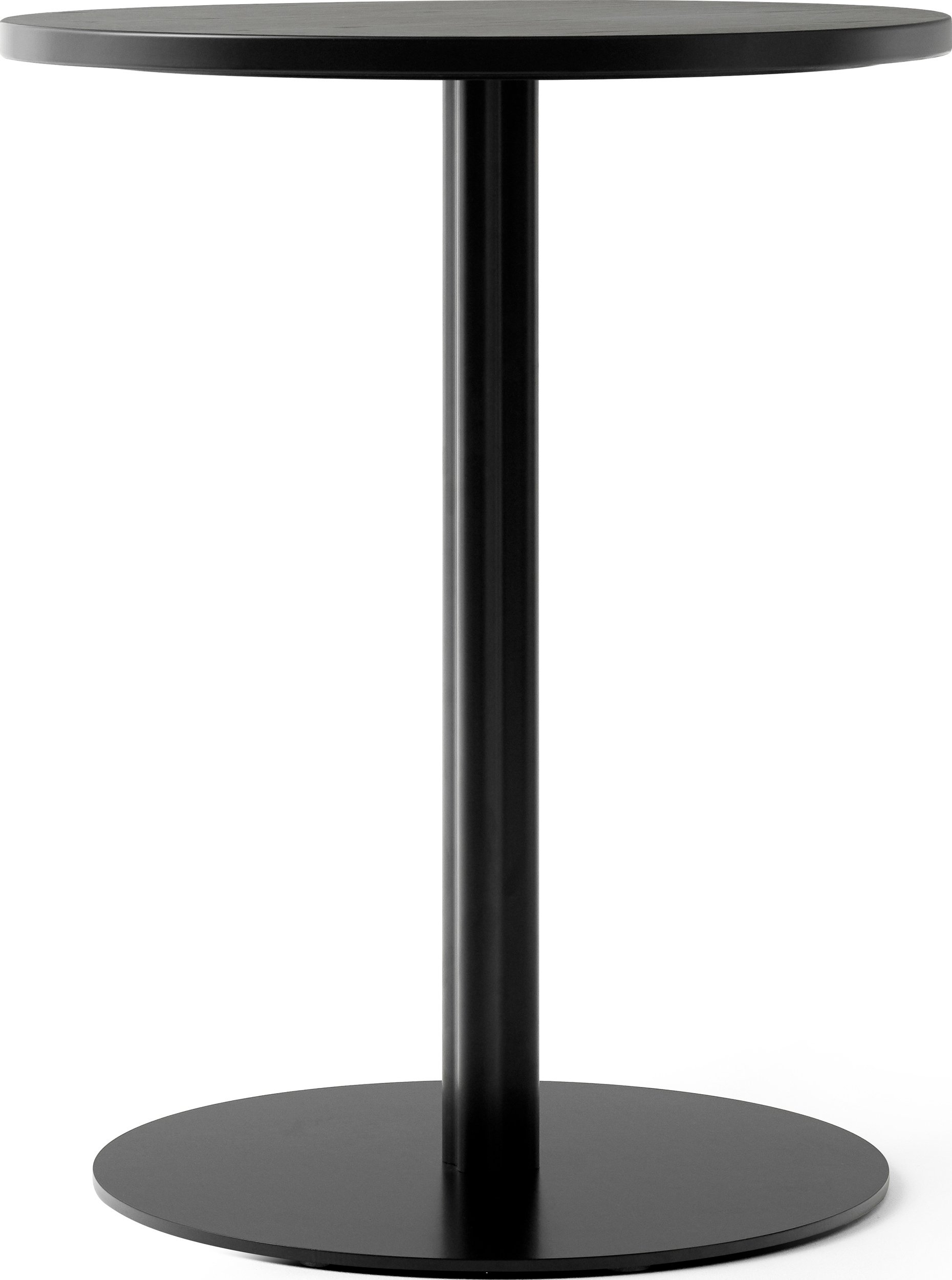 Stół Harbour Column 60 cm czarny z blatem pokrytym linoleum