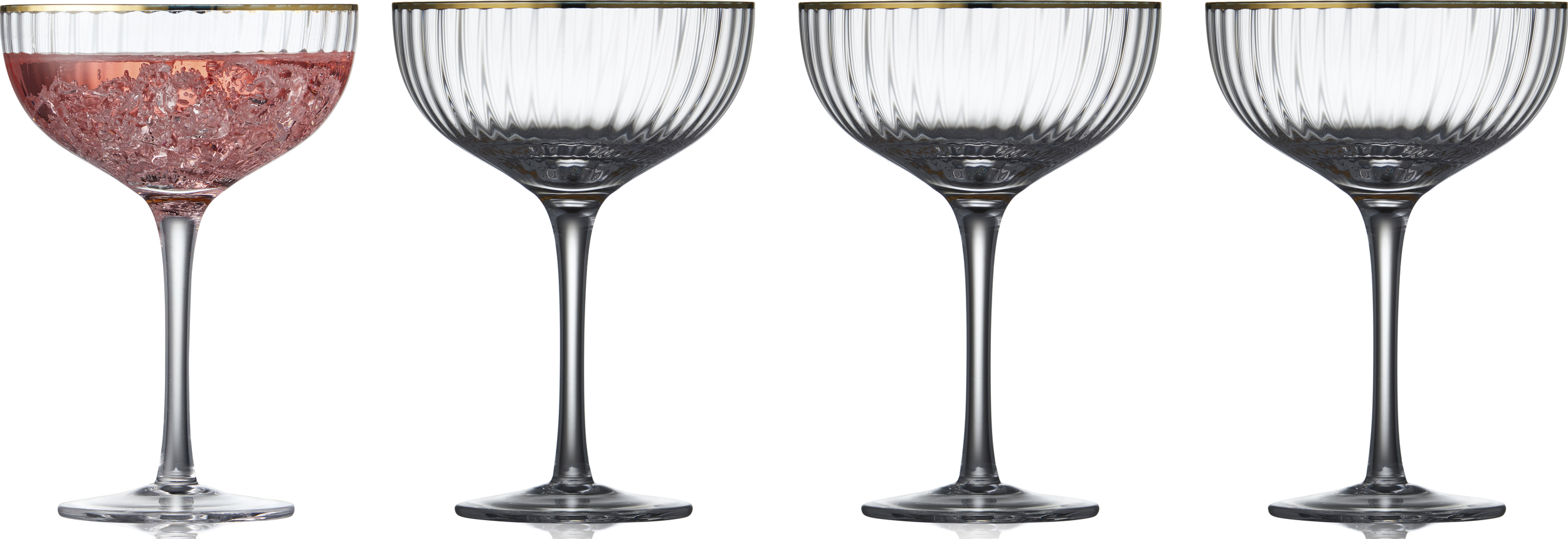 Kieliszki do koktajli i drinków Palermo Gold 315 ml 4 szt.