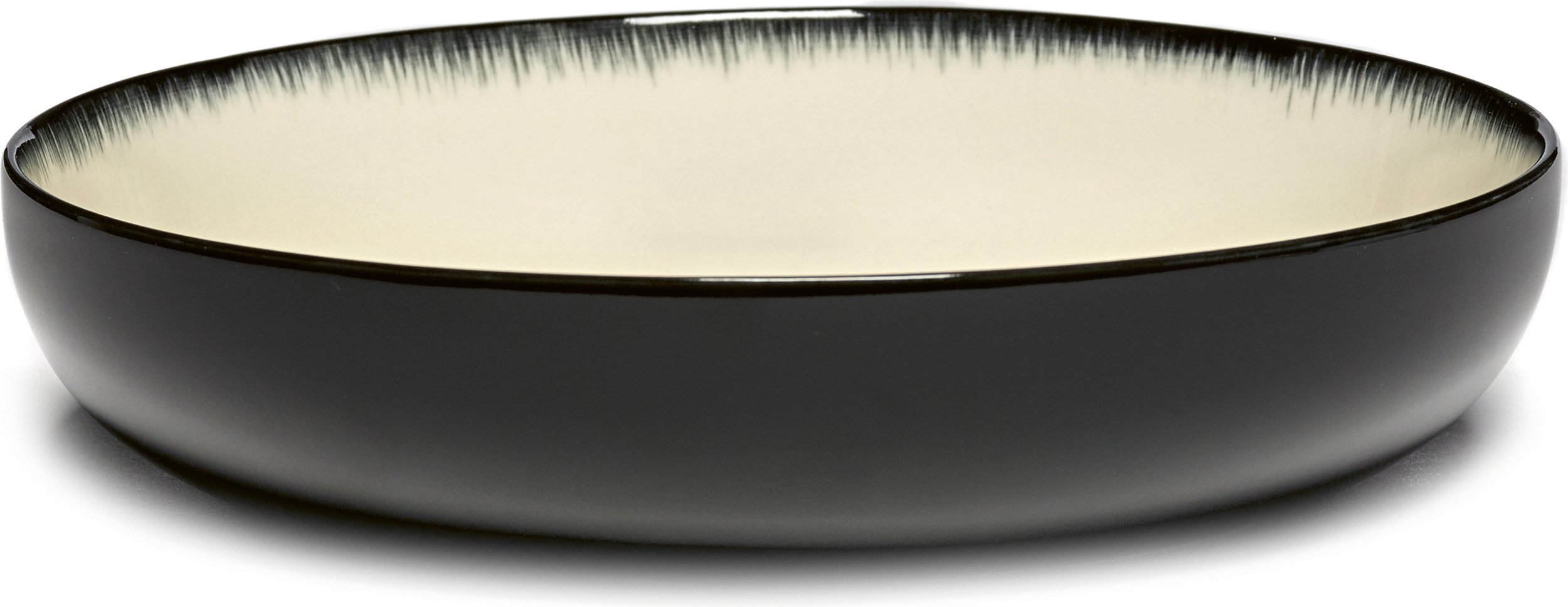 Talerz głęboki Dé D 18,5 cm czarno-biały