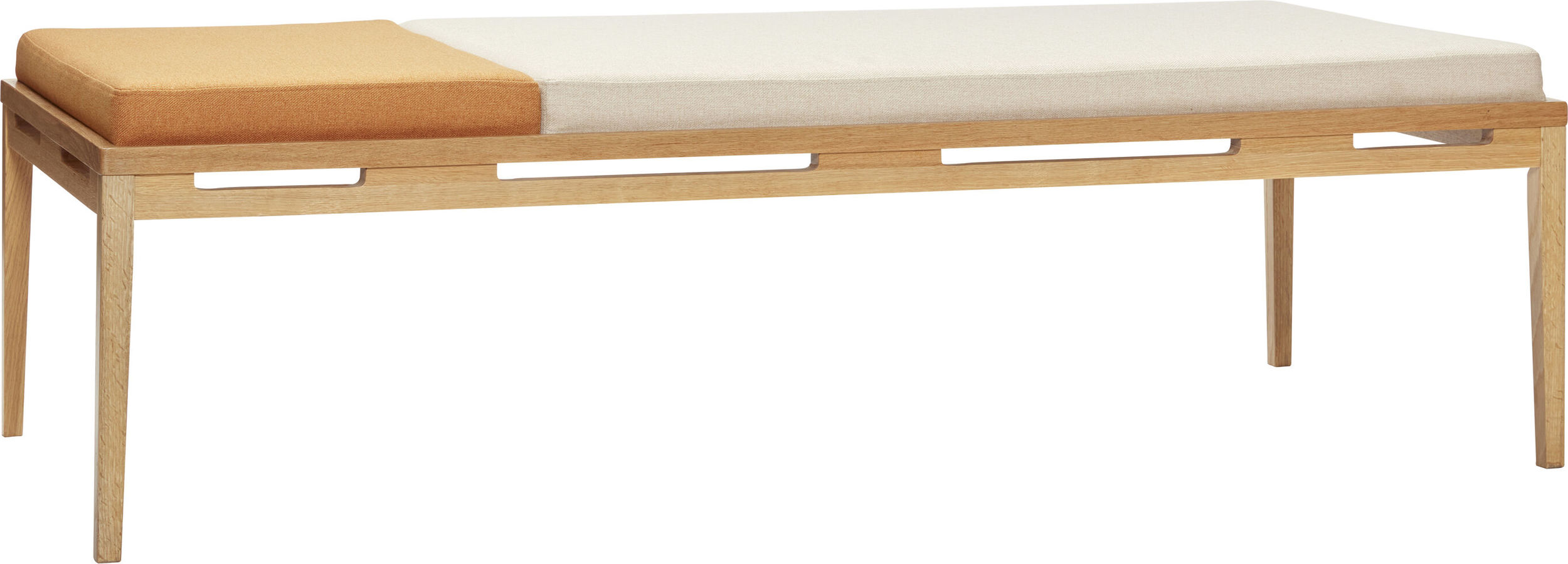 Leżanka Amber 180 cm pomarańczowo-beżowa