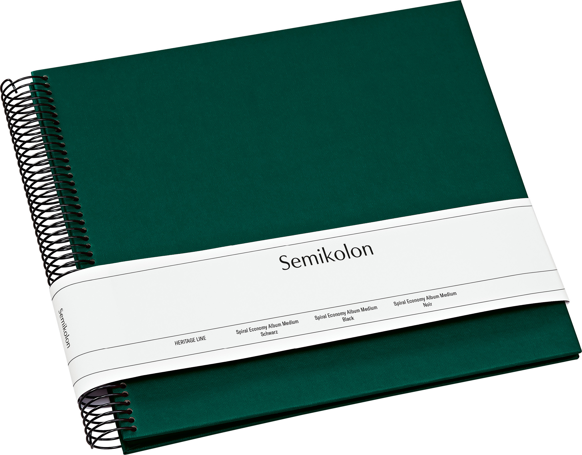 Album na zdjęcia Uni Economy średni ciemnozielony z czarnymi kartami