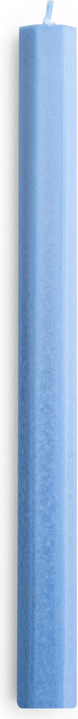 Świeca Hexagon błękitna