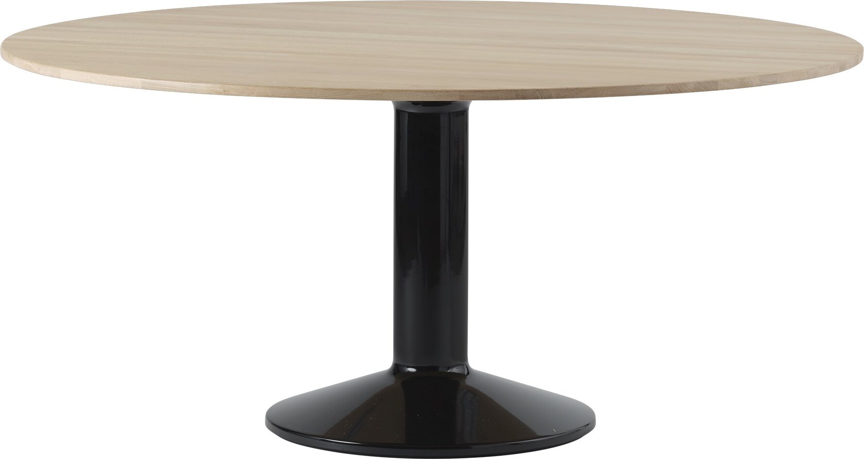 Stół Midst okrągły 160 cm jasny dąb na czarnej nodze
