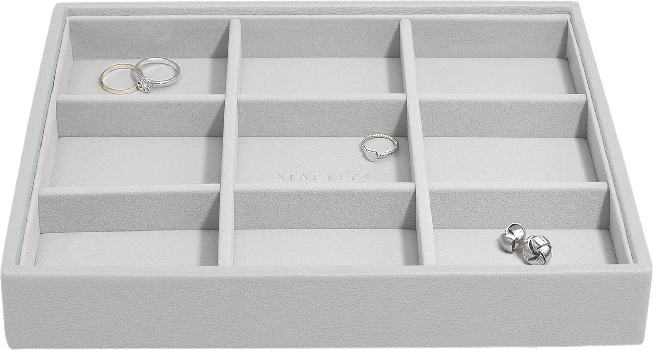 Szkatułka na biżuterię Stackers 9 komorowa classic kamienna szarość