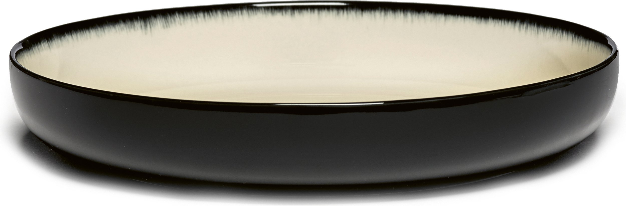 Talerz głęboki Dé D 24 cm czarno-biały