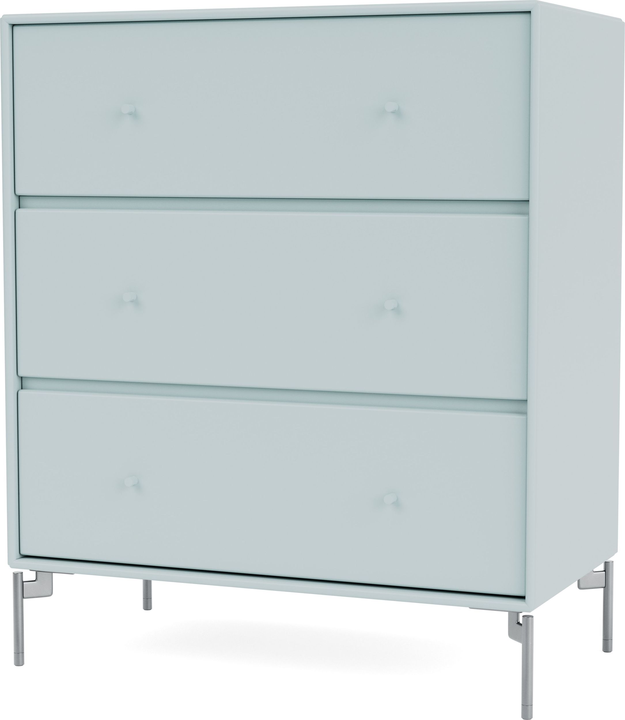 Komoda Carry jasnobłękitna na chromowanych nogach