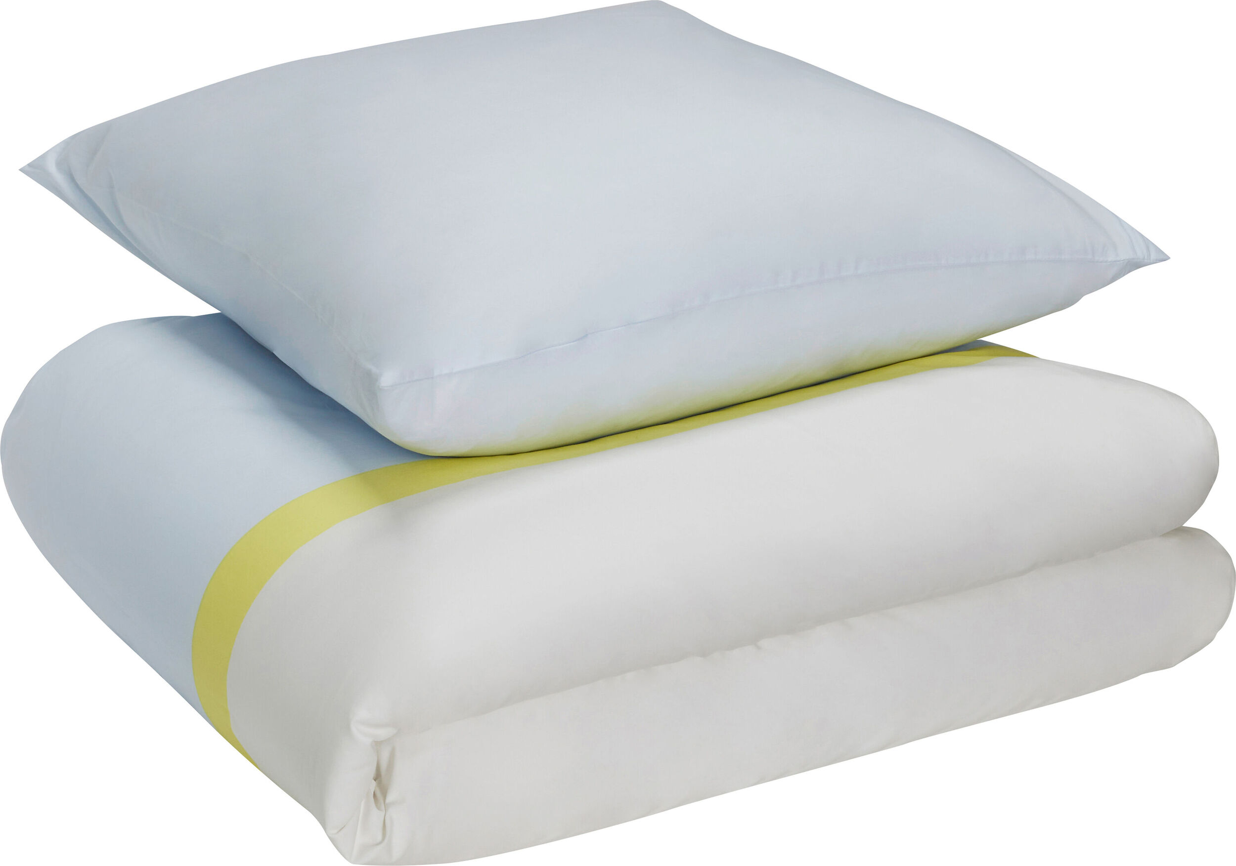 Pościel Block 140 x 200 cm jasnoniebieska z poszewką na poduszkę 60 x 63 cm