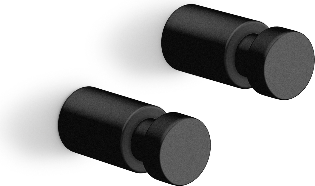 Wieszak Aivo 1,6 cm czarny 2 szt. stal malowana proszkowo