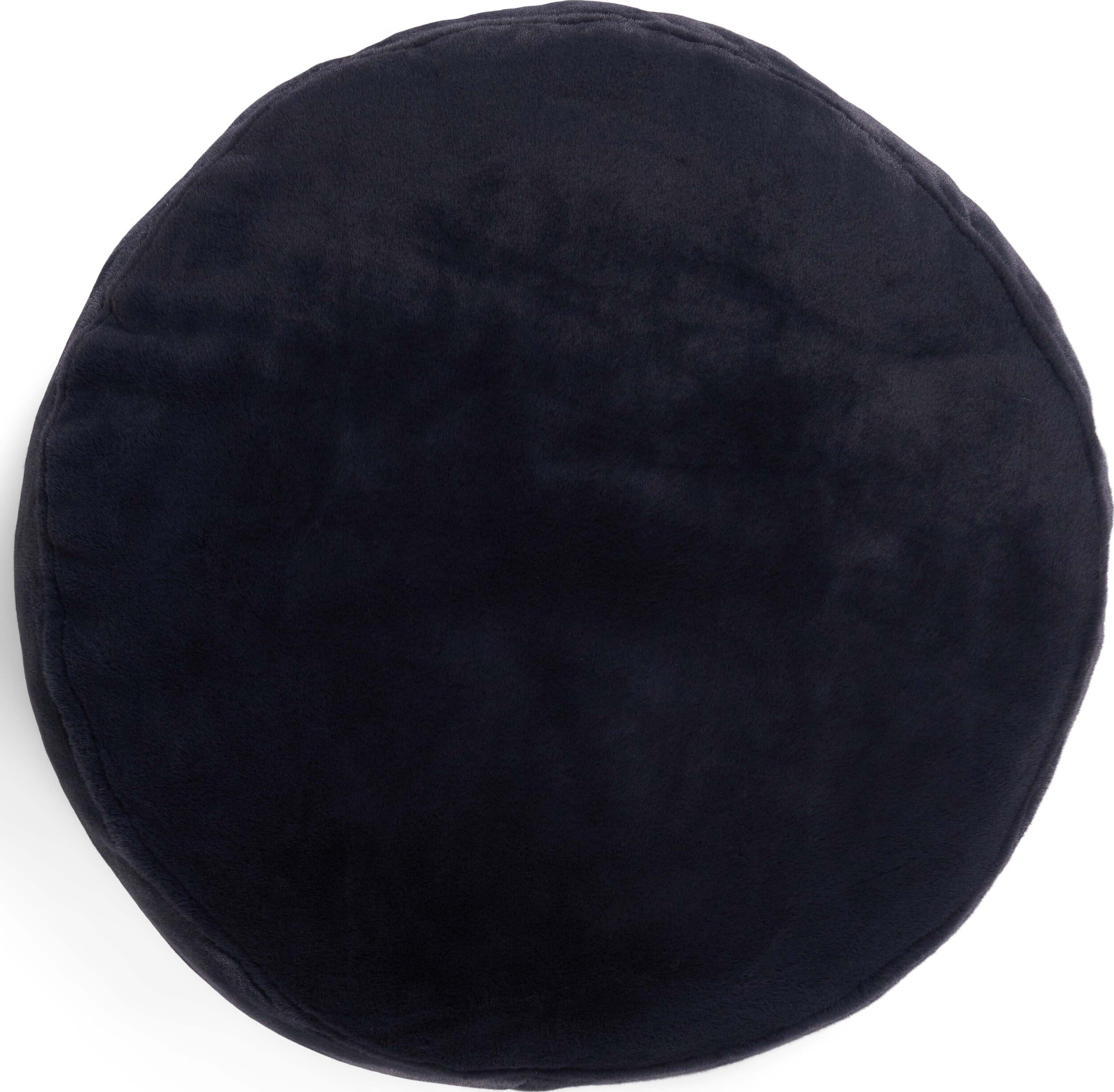 Poduszka dekoracyjna Mads Furry okrągła 45 cm granatowa