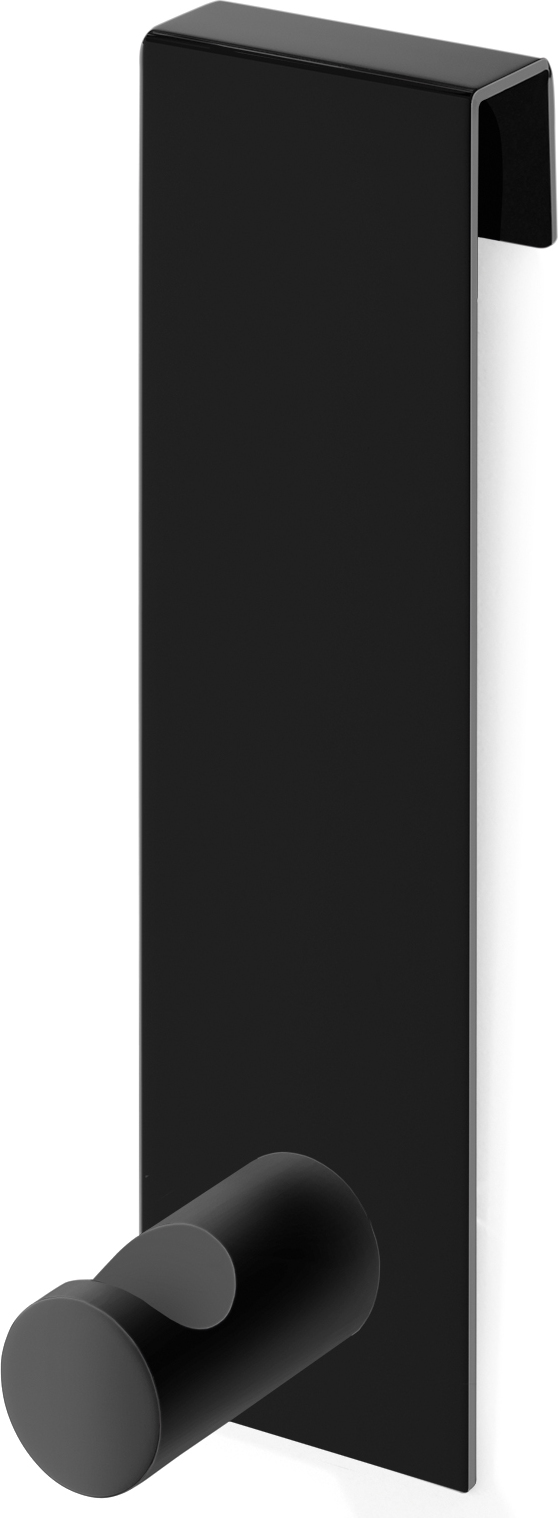 Wieszak Batos 10 mm czarny przylgowe z felcem na drzwi