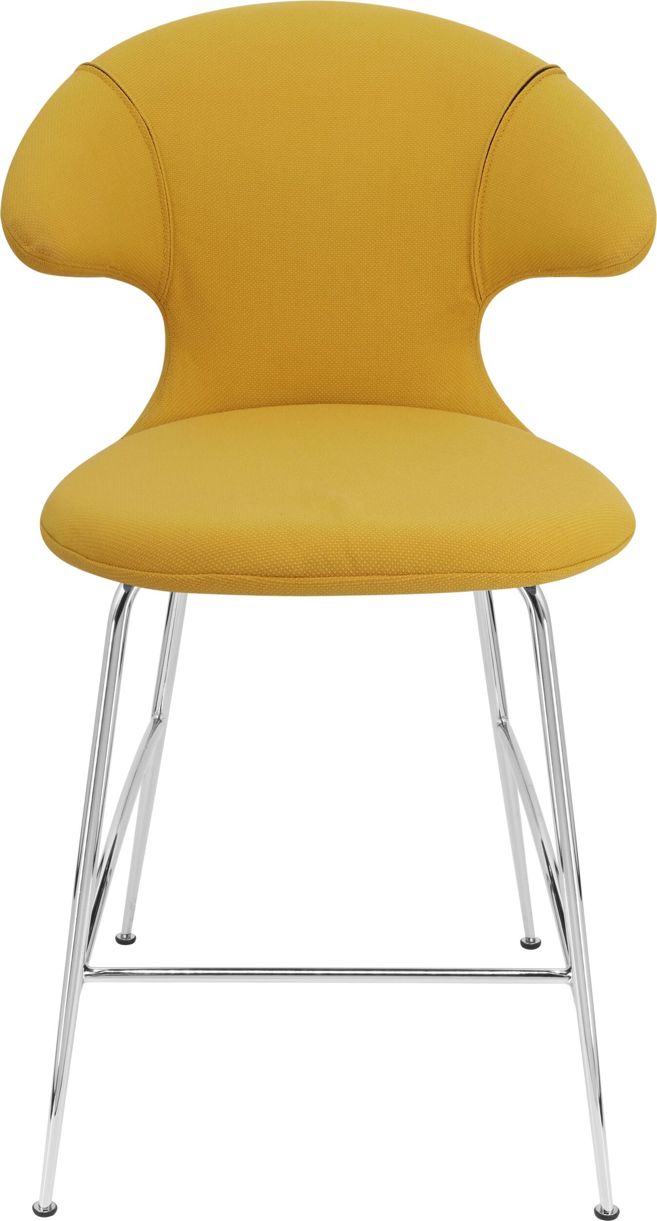Krzesło Time Flies 102 cm żółte na chromowanych nogach