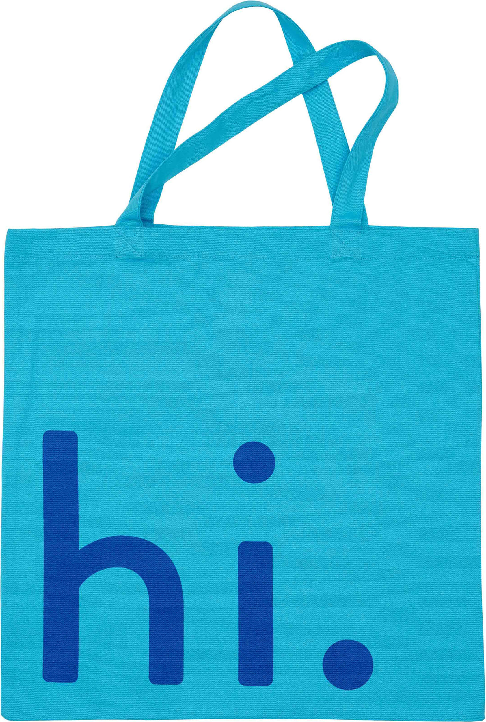 Torba na zakupy Design Letters Hi niebieska