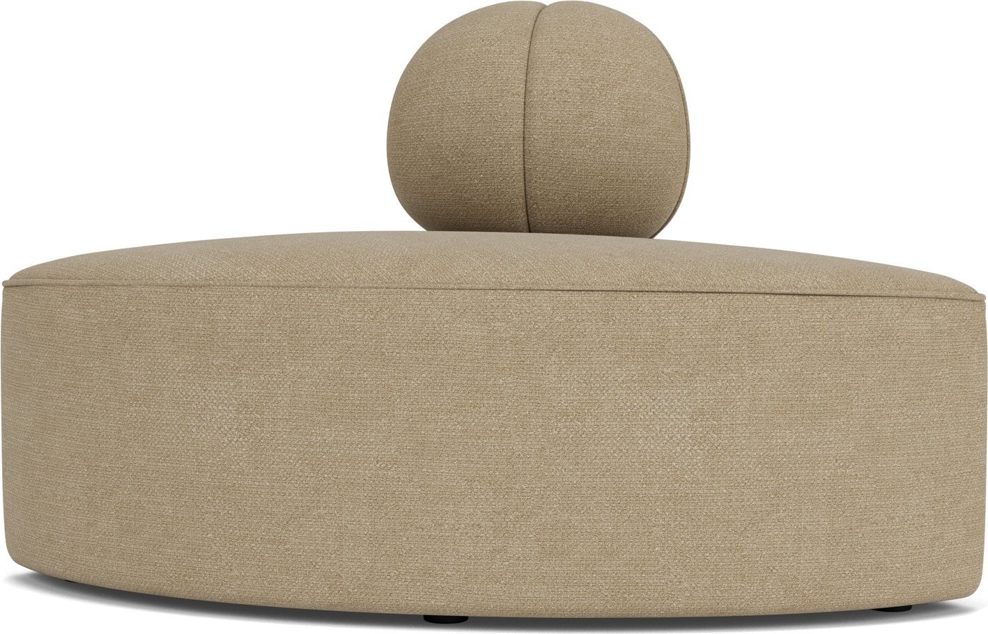Narożnik prawostronny sofy modułowej Eave Seamline Convex Bouclé beżowy