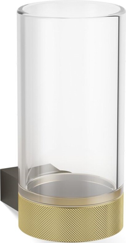 Kubek na szczoteczki do zębów Club ciemny metal mat-złoty ścienny