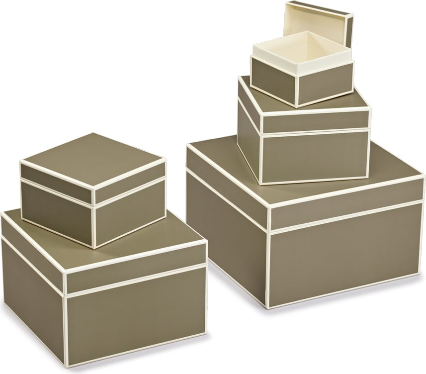 Pudełka prezentowe Die Kante brązowoszare 5 szt.