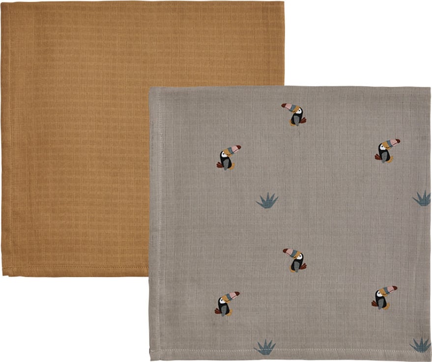 Pieluszki OYOY Toucan 65 x 65 cm muślinowe 2 szt.