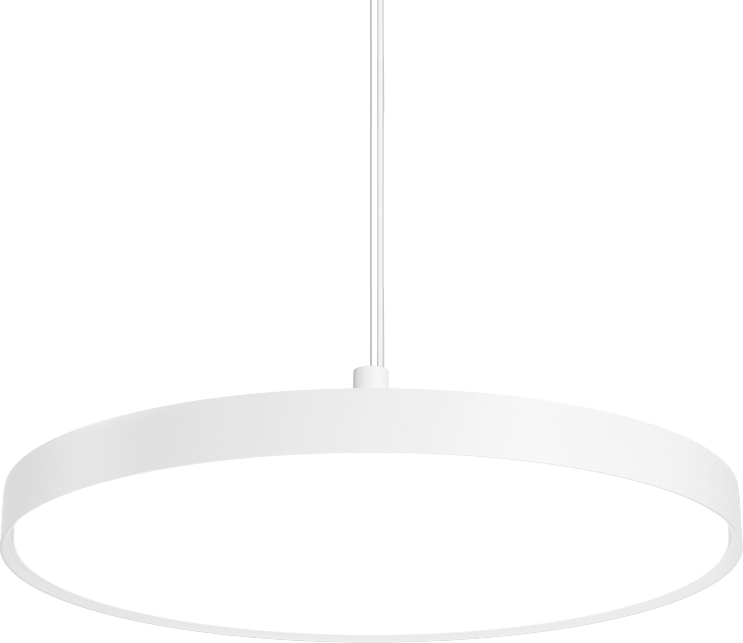 Lampa wisząca Slim Round Suspended LED 3000K 68 cm biała z dyfuzorem opal sterowanie oświetleniem Dali