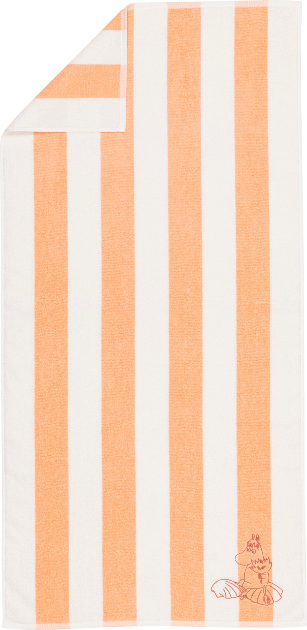 Ręcznik Arabia Finland Stripes Muminki Panna Migotka 70 x 140 cm brzoskwiniowy