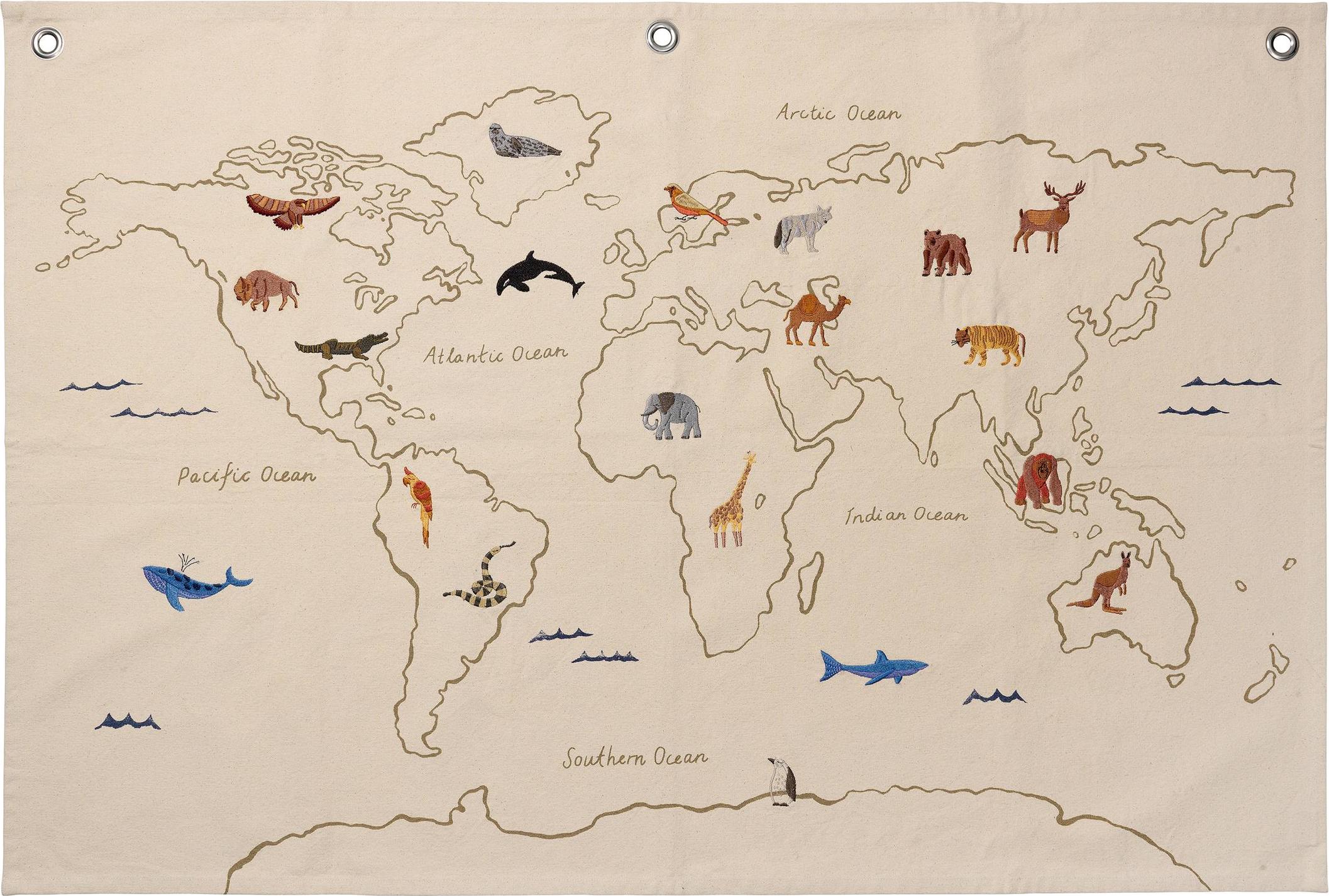 Dekoracja ścienna The World 80 x 120 cm