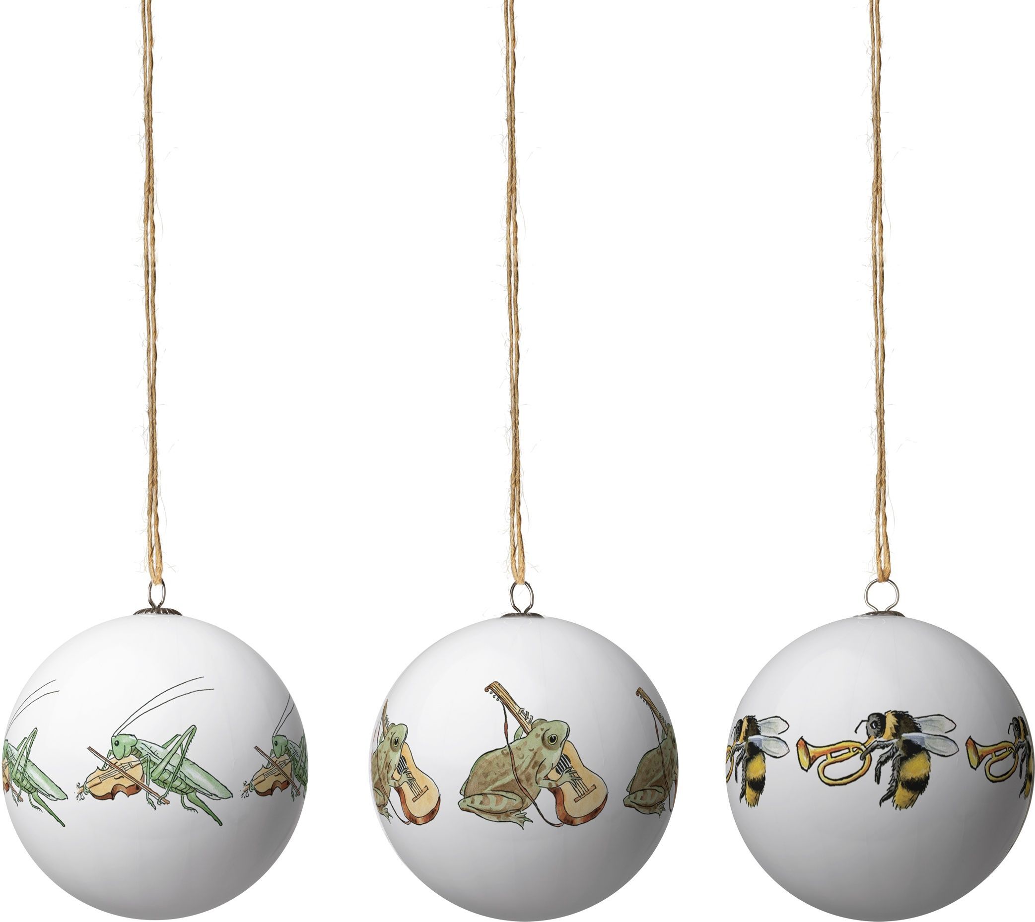 Bombki Elsa Beskow Frog Bumblebee Cricket 3 szt.