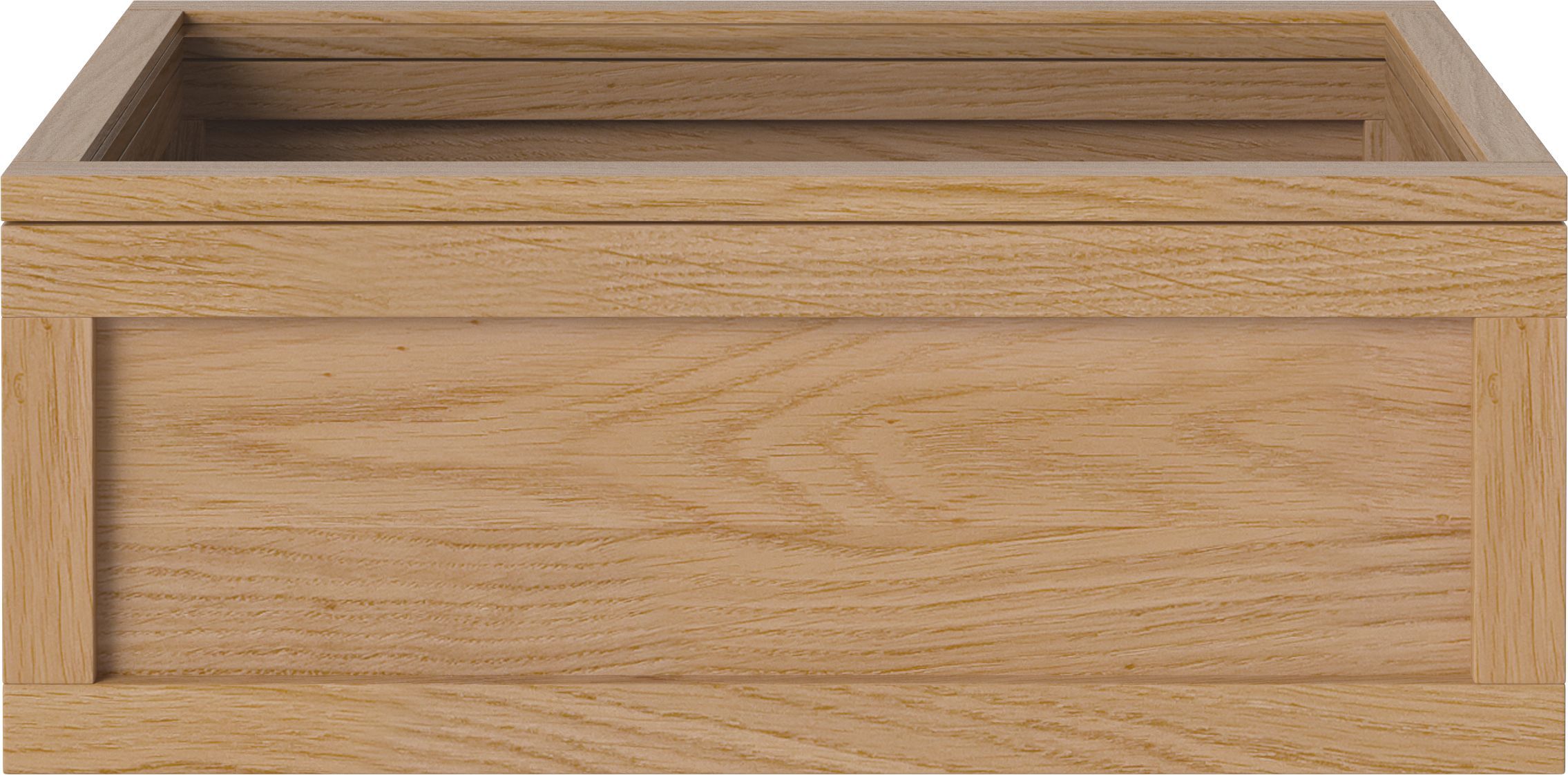 Pudełko do przechowywania Norie naturalny dąb drewniane ze szklaną pokrywką