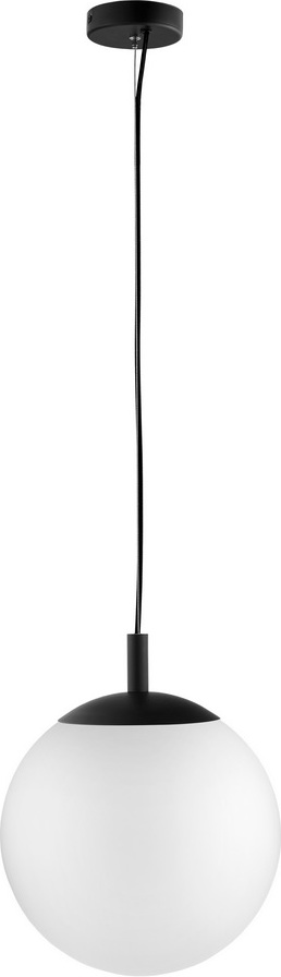 Lampa sufitowa Alur S czarna z białym kloszem