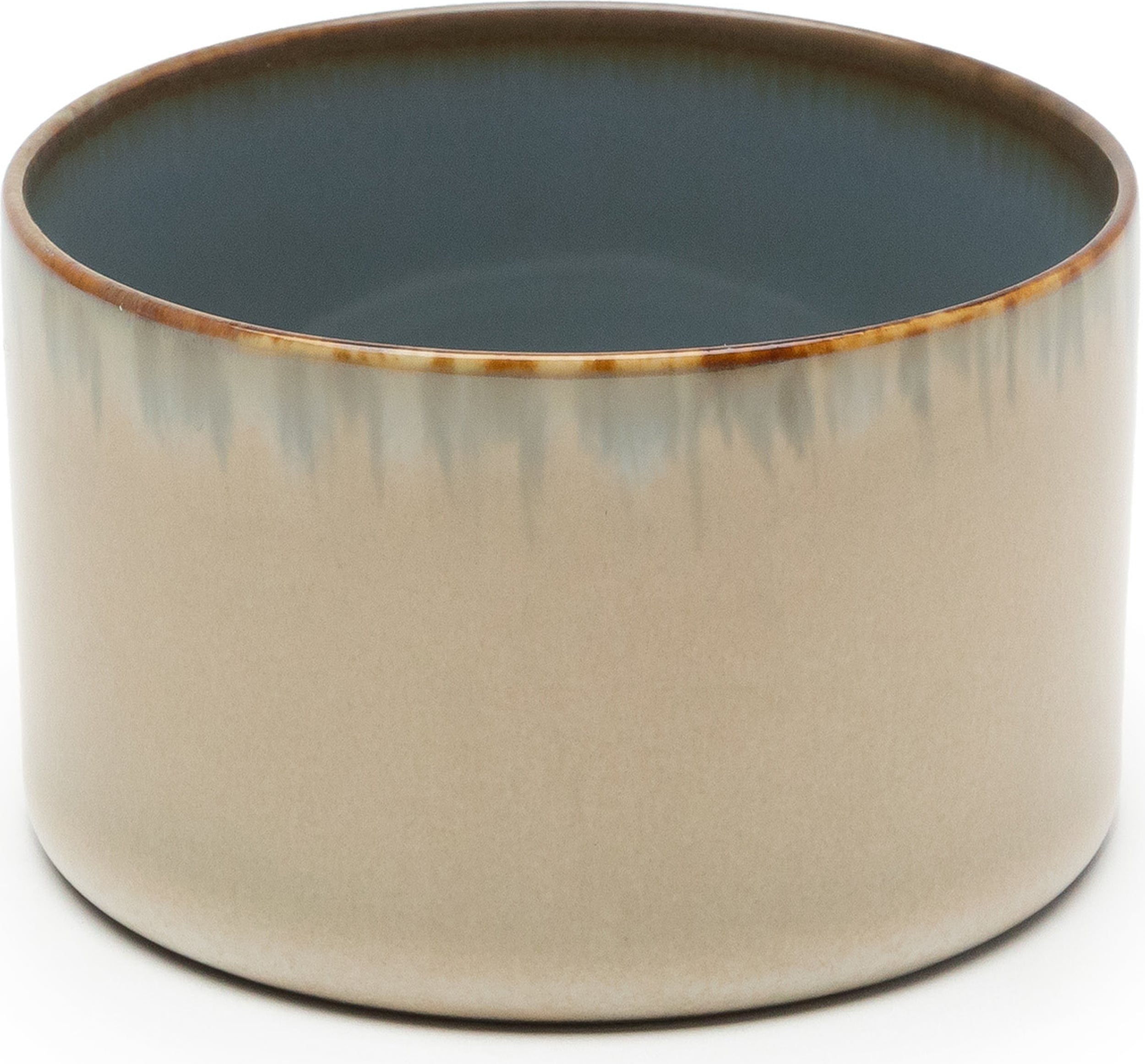 Kubek Terres de Rêves niski 160 ml beżowo-niebieski