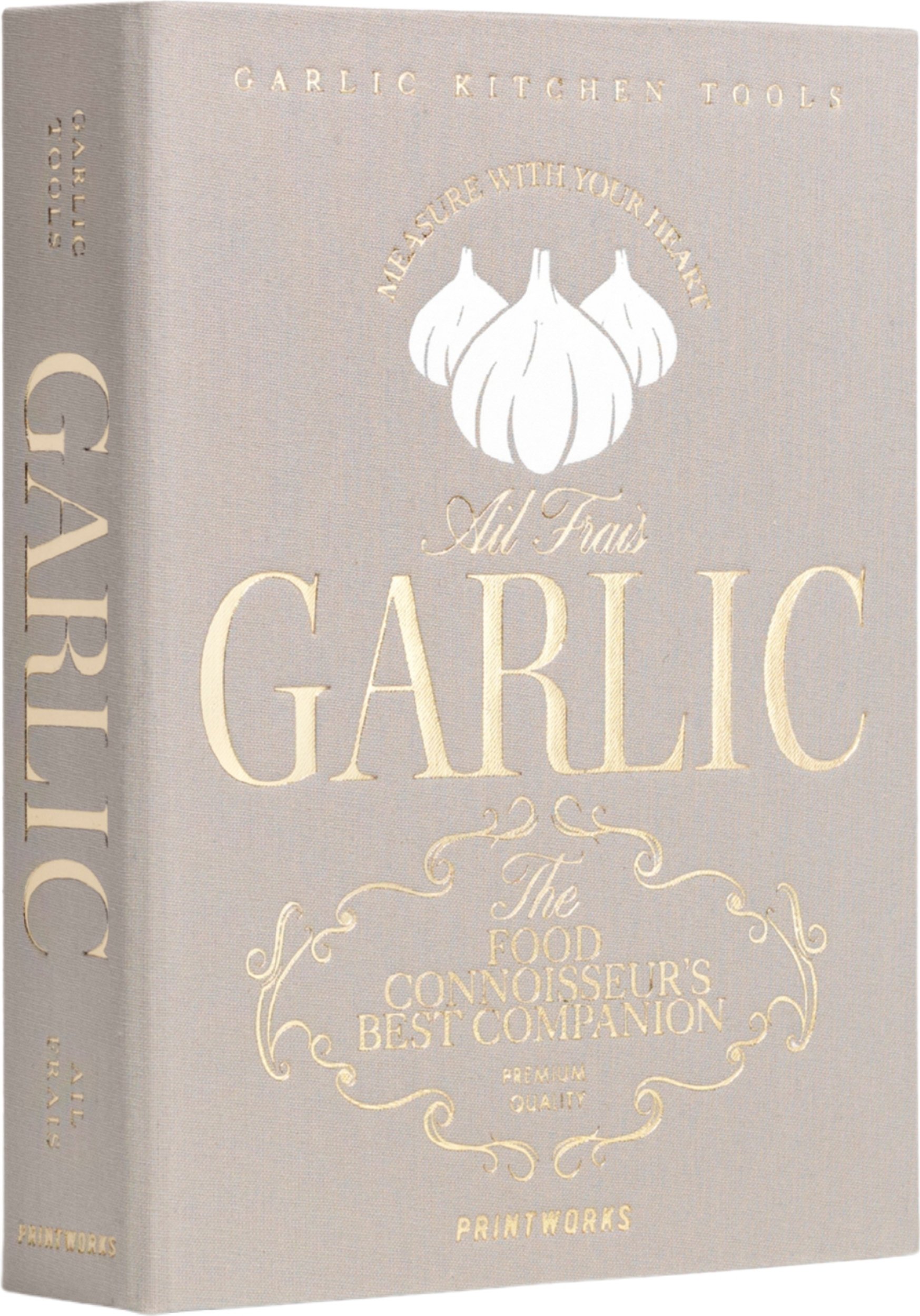 Zestaw akcesoriów do czosnku Printworks The Essentials szary 2 el.