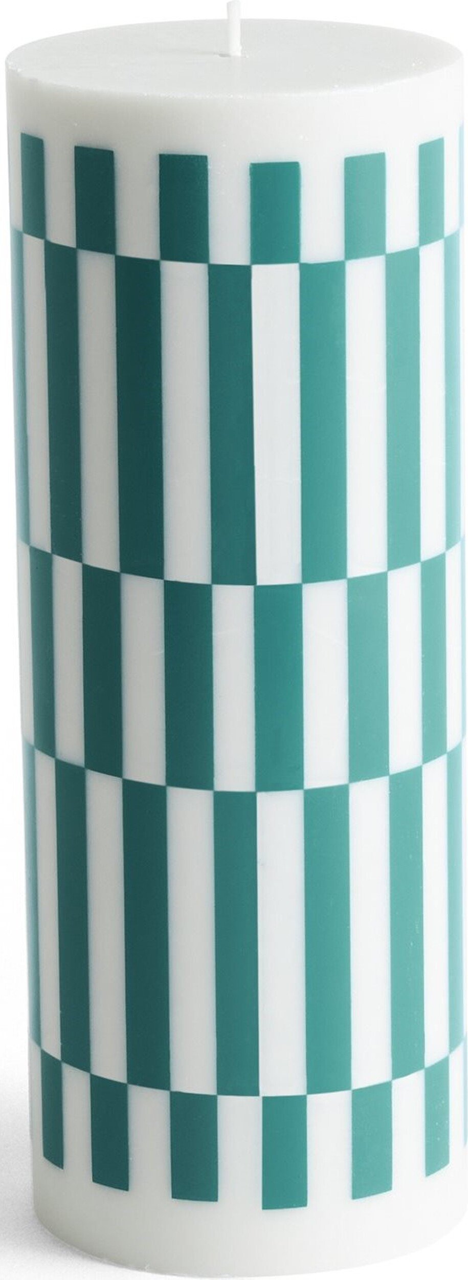 Świeca Column L szaro-zielona