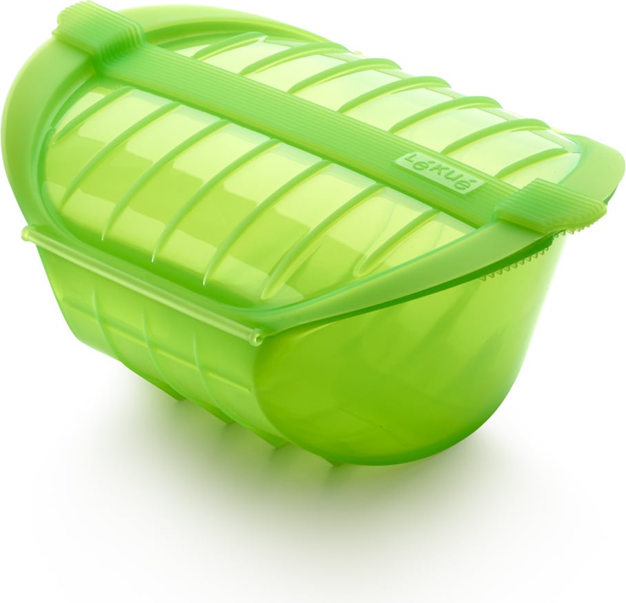 Naczynie z wkładką do mikrofalówki Deep Steam 26 cm zielone