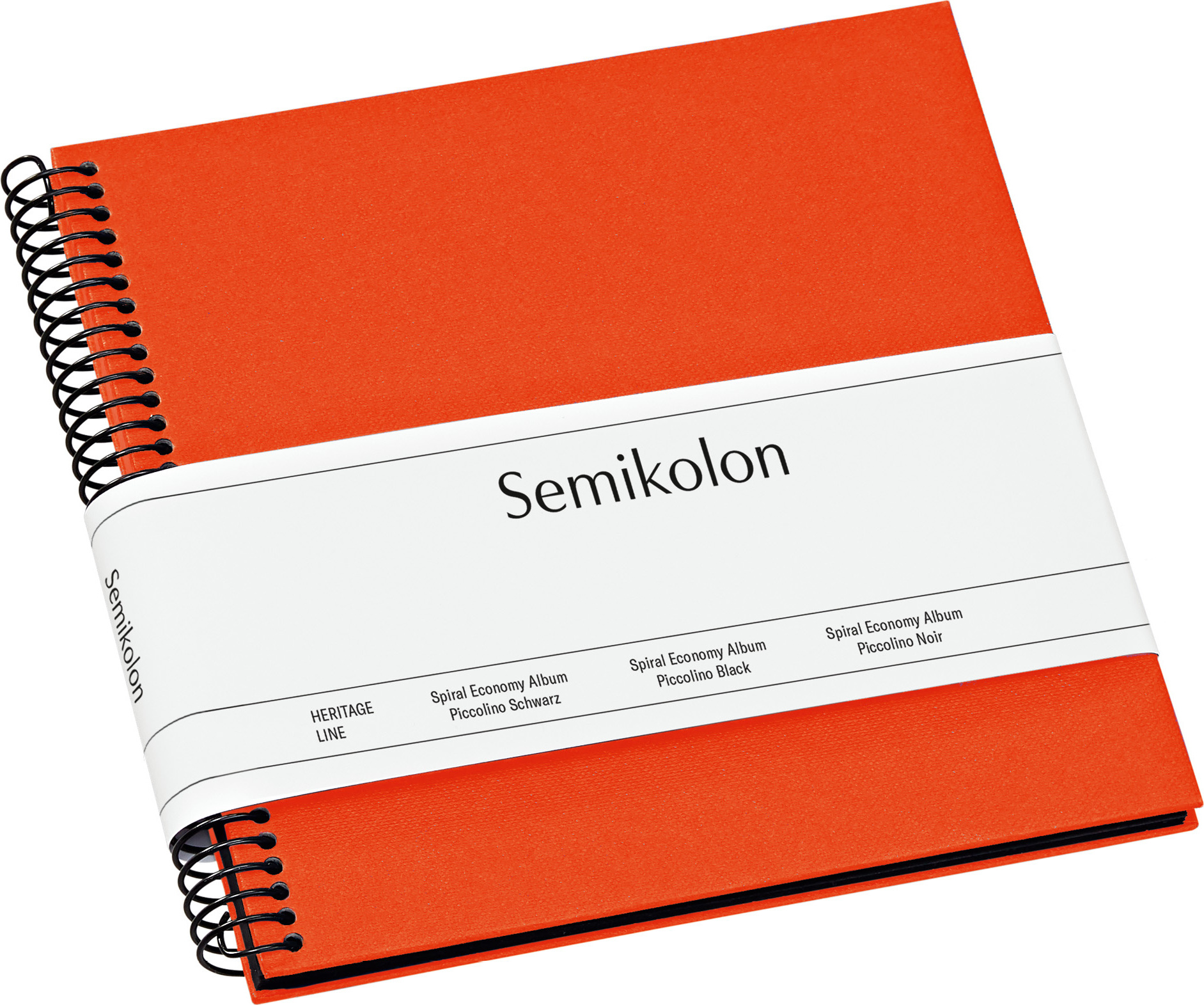 Album na zdjęcia Uni Economy mały pomarańczowy z czarnymi kartami