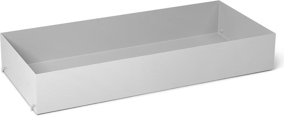 Półka do regału Punctual głęboka jasnoszara metalowa