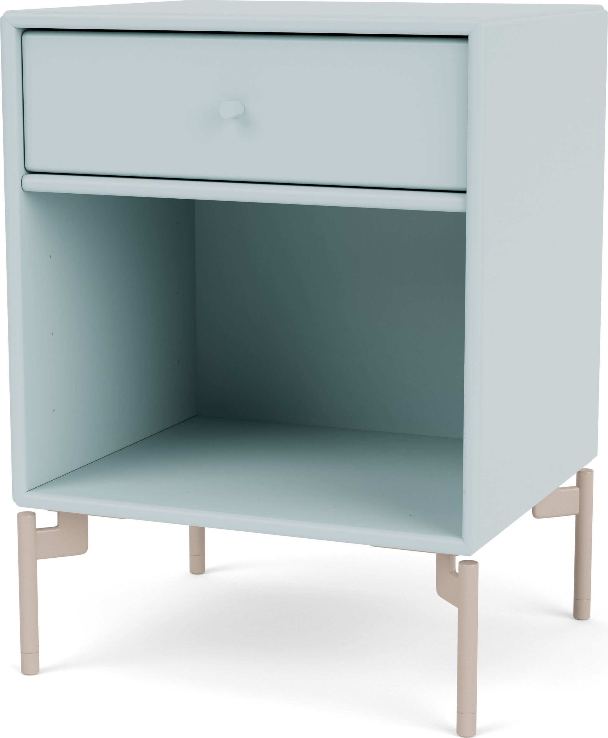 Szafka nocna Dream jasnobłękitna na beżowych nogach