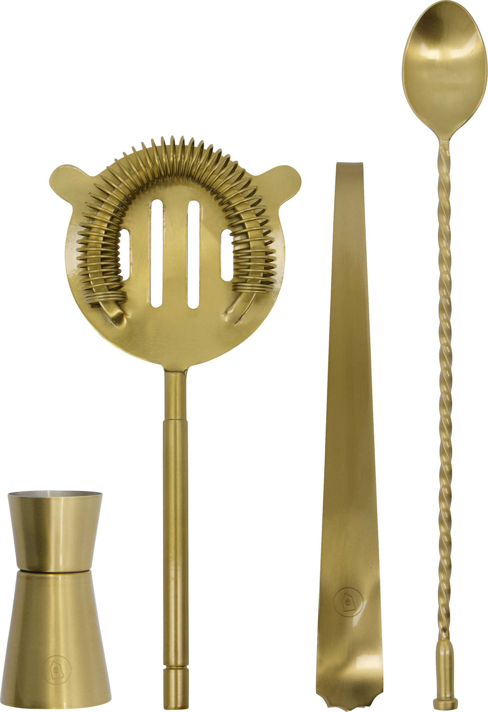 Akcesoria barmańskie Kett antyczny mosiądz 4 el.