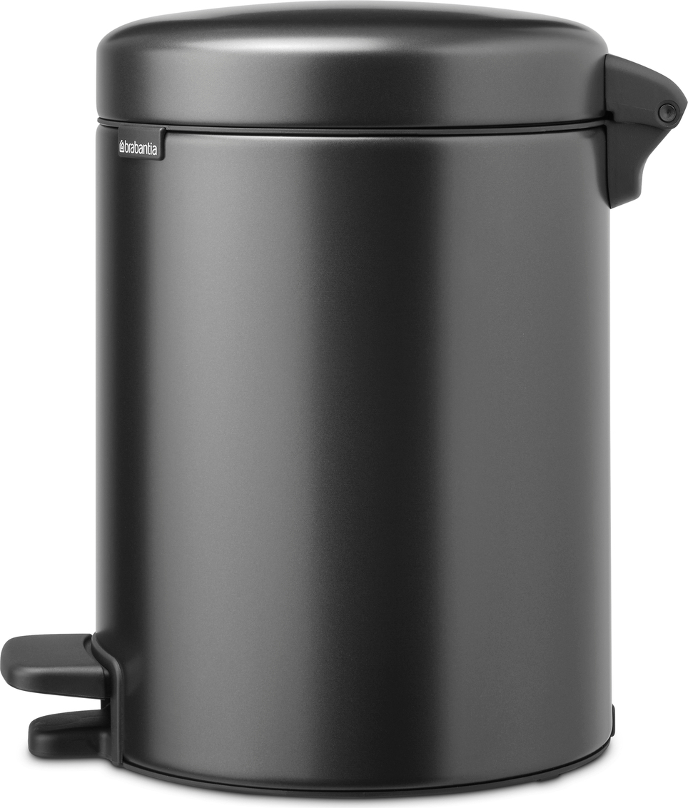 Kosz na śmieci pedałowy NewIcon 5 l ciemnoszary