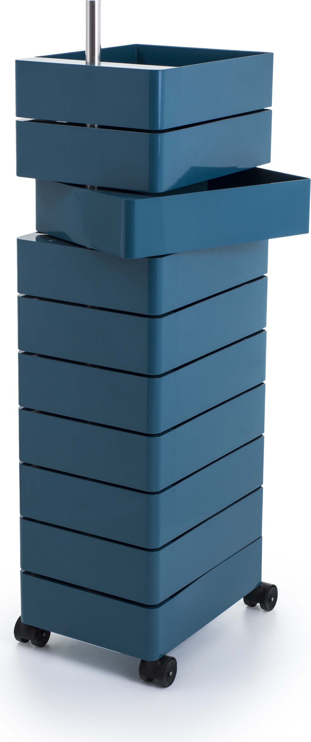 Kontenerek biurowy z 10 szufladami Magis 368 niebieski