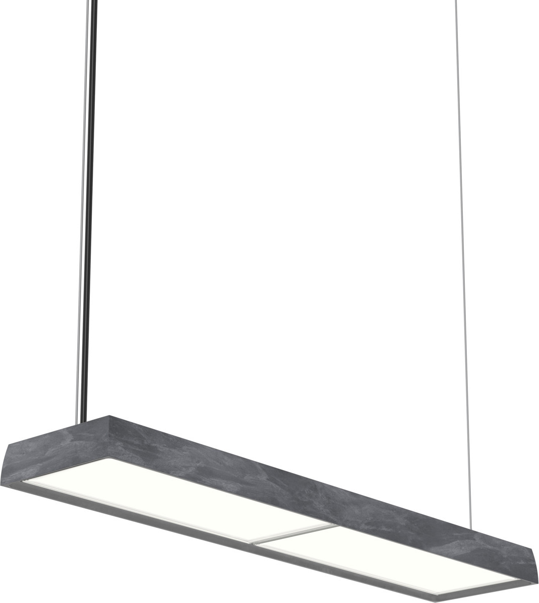 Lampa wisząca Slim Box Suspended LED 3000K aluminium z dyfuzorem opal sterowanie oświetleniem Bluetooth