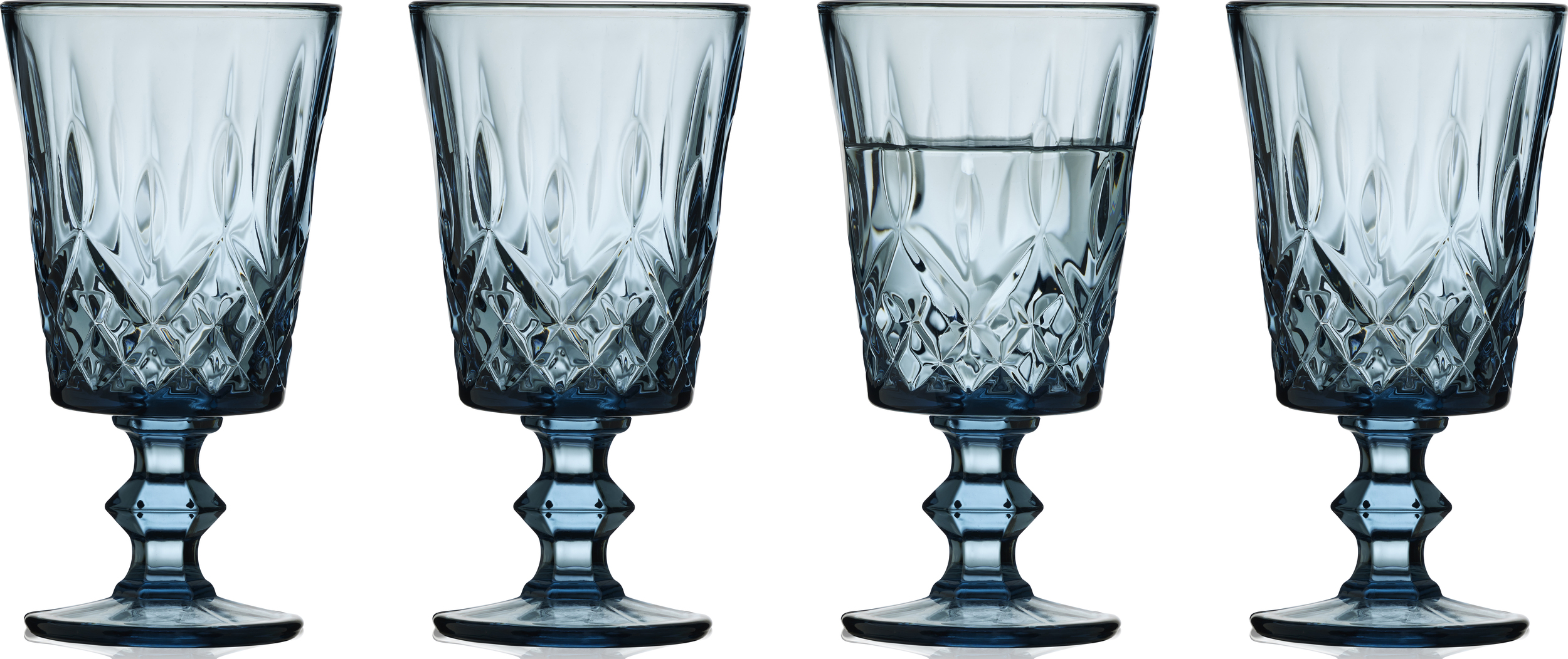 Kieliszki do wina Sorrento 290 ml niebieskie 4 szt.