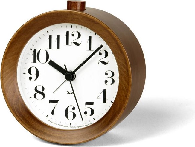 Budzik Riki ciemne drewno